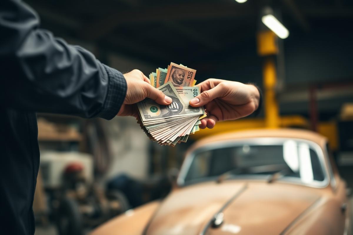 Cash being handed over for an unwanted vehicle in Whangarei