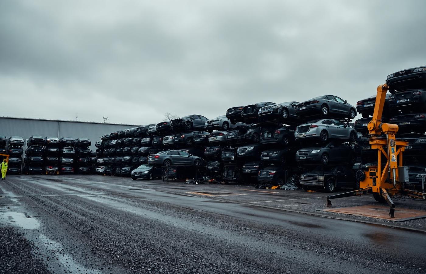 Salvage yard where vehicles collected from Tikipunga are dismantled and recycled